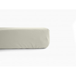 Drap housse en coton lavé - Palace - 160 x 200 cm - Blanc nacré