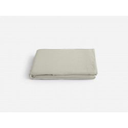 Drap plat en coton lavé - Palace - 270 x 300 cm - Blanc nacré