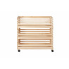 Caisses à fruits sur roulettes - Rangement en bois massif empilable - H 80 cm