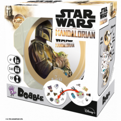 Dobble - Star Wars Mandalorian - Jeux de société - Blanc et doré