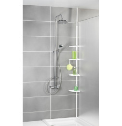 Etagère de douche télescopique 4 tablettes - Wenko - Blanc