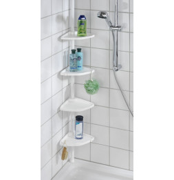 Etagère de douche télescopique 4 tablettes - Wenko - Blanc