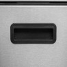 Poubelle en inox - L 32,5 x P 32 x H 60,5 cm - Argenté