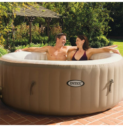 Spa rond gonflable - Intex - Marron