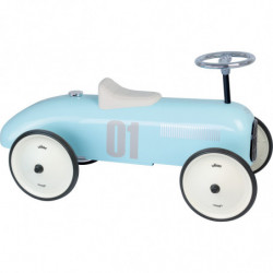 Petite voiture vintage - L 76 x H 40 cm - Bleu tendre