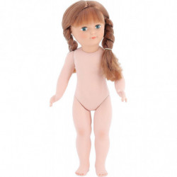 Poupée brune nue - Yeux bleus - 40 cm - Beige