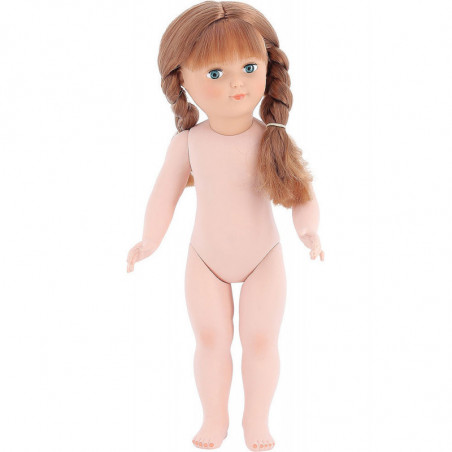 Poupée brune nue - Yeux bleus - 40 cm - Beige