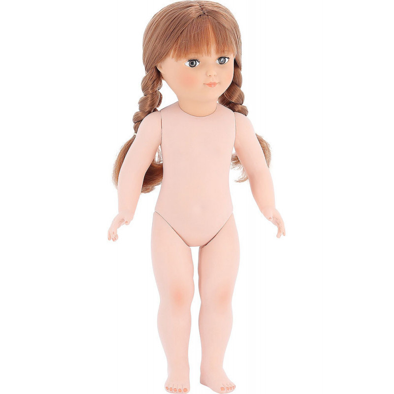 Poupée brune nue - Yeux bruns - 40 cm - Beige