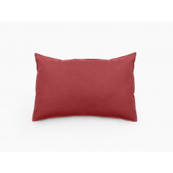 Taie d'oreiller en coton lavé - Palace - 50 x 70 cm - Rouge cardinal