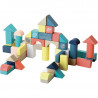 Baril de 54 cubes en bois - 2 ans - Multicolore
