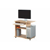 Bureau Addu - Imitation chêne - 80 x 50 x 75 cm - Beige