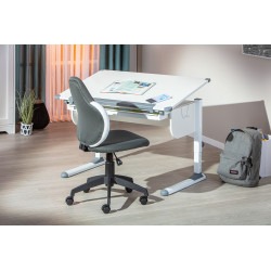 Chaise de bureau Jessi - 52 x 56 x 94 cm - Gris