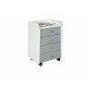 Caisson de bureau Printi - 40 x 36 x 65 cm - Blanc et gris