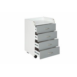 Caisson de bureau Printi - 40 x 36 x 65 cm - Blanc et gris