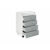 Caisson de bureau Printi - 40 x 36 x 65 cm - Blanc et gris