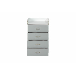 Caisson de bureau Printi - 40 x 36 x 65 cm - Blanc et gris