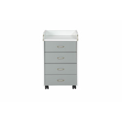 Caisson de bureau Printi - 40 x 36 x 65 cm - Blanc et gris