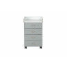 Caisson de bureau Printi - 40 x 36 x 65 cm - Blanc et gris