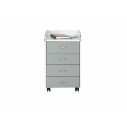 Caisson de bureau Printi - 40 x 36 x 65 cm - Blanc et gris