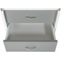 Caisson de bureau Printi - 40 x 36 x 65 cm - Blanc et gris