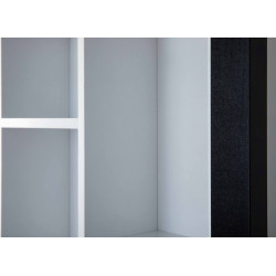 Etagère murale Septem - 66,5 x 13,7 x 66,5 cm - Noir et Blanc