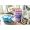 Boîte en plastique - L 60 x l 40 x H 29 cm - 45 litres - Couleur aléatoire