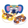 Lot de 3 masques à coudre - Animaux de la savane - 23 x 4 x 16 cm - Coffret créatif