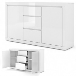 Commode - Bello Bianco 3 - L 150 x P 40 x H 89 cm - Blanc