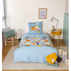 Parure de lit pour enfant en coton - Travaux - 140 x 200 cm