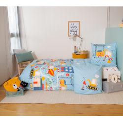 Parure de lit pour enfant en coton - Travaux - 140 x 200 cm