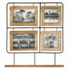 Pêle-mêle en bois 8 photos à poser - 36 x 10 x 42 cm- Beige et Noir