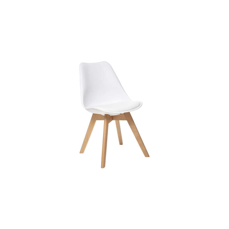 Chaise à coque Baya - 48 x 55 x 81 cm - Blanc