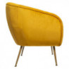 Fauteuil en velours "Solaro" - Jaune - 75 x 70 x 78 cm