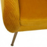 Fauteuil en velours "Solaro" - Jaune - 75 x 70 x 78 cm