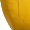 Fauteuil en velours "Solaro" - Jaune - 75 x 70 x 78 cm