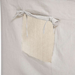 Maisonnette en pin et toile - 77,5 x 77,5 x 116 cm - Blanc