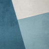 Chaise patchwork - 48,5 x 55 x 81,5 cm - Bleu canard