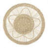Lot de 3 décorations murales en roseau - D 38 cm - Beige