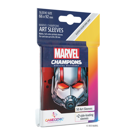 Protèges-cartes Ant-Man - Marvel Champions - 6,6 x 9,2 cm - 50 sachets
