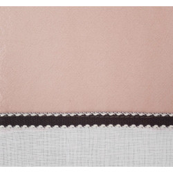 Voilage en coton - Sweet fantasy - 137 x 240 cm - Blanc et rose