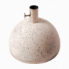 Pied de parasol en granit - D. 35,5 cm x H. 25,5 cm - Blanc