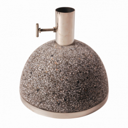 Pied de parasol en granit - D. 25 cm x H. 24 cm - Gris