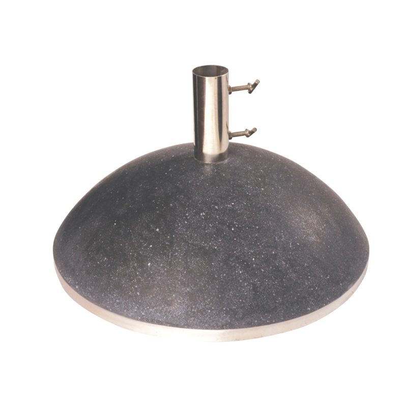 Pied de parasol en granit - D. 50 cm x H. 30 cm - Noir