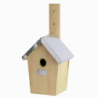 Nichoir en bois pour oiseaux - 12,6 x 15 x 30 cm - Beige