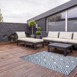 Tapis de jardin - 186 x 119,5 x 0,3 cm - Noir