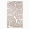 Tapis de jardin rectangulaire cernes de croissance - 182 x 122 x 0,4 cm - Beige