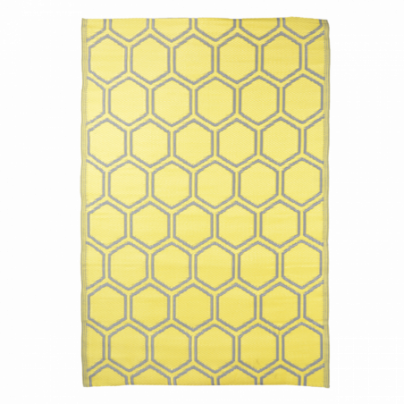 Tapis de jardin nid d'abeille - 182 x 122 x 0,4 cm - Jaune