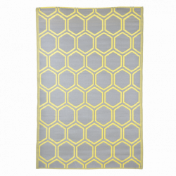 Tapis de jardin nid d'abeille - 182 x 122 x 0,4 cm - Jaune