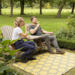 Tapis de jardin nid d'abeille - 182 x 122 x 0,4 cm - Jaune