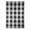 Tapis de jardin à carreaux - 182 x 122 x 0,4 cm - Noir/ Blanc